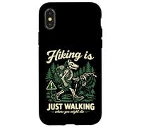 Retro Skeleton Wolf Camper Wilderness Survival Humor Case for iPhone X/XS