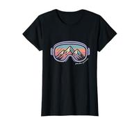 Retro Ski Goggle Pink and Purple Powder Princess T-Shirt
