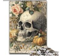 Retro Skull 1000 Piece Jigsaw Puzzles for Teenagers Gifts, for And 14 Years And over Brainteaser Family Games Christmas Birthday Gifts (26x38cm)