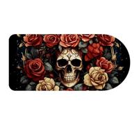 Retro Skull Crown Design Rose Flowers Mouse Pad, Large Gaming Keyboard Mat with Non-Slip Rubber Base, Big Extended Desk Protector for Home Office, 29.1’’ x 13.8’’