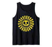Retro Skull Sunburst Graphic | Vintage Grunge Skull Rays Tank Top