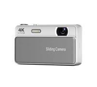 Retro Sliding Digital Camera 4K 64MP, Compact Vlogging Camera with 2.8'' Screen, 16X Zoom Autofocus CCD for Teens Adults Beginner, 2026 New Portable Travel Photography Gift with Fill Light (Silvery)