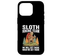 Retro Sloth Hiking Team We'll get There When we get There Case for iPhone 16 Pro