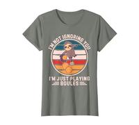 Retro Sloth I'm Not Ignoring You I'm Just Playing Boules T-Shirt