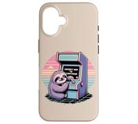 Retro Sloth Insert Nap To Continue Arcade Game Case for iPhone 16