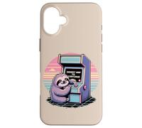 Retro Sloth Insert Nap To Continue Arcade Game Case for iPhone 16 Plus