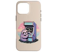 Retro Sloth Insert Nap To Continue Arcade Game Case for iPhone 16 Pro Max