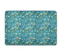 Retro Small Flowers Turquoise Extra Large Resuable Training Pee Pads for Kids Waterproof Washable Sheet Cover Underpads Cute Cool Diaper Pads for Kids Adults Pets 52" L x 34" W