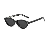 Retro Small Sunglasses Women Polarized Tac Cat Eye(Green Gray)(Black Gray)