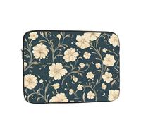 Retro small white flowers 10 inch Prints Laptop Case - Slim and Portable, Suitable for Office Travel and Commute