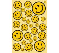 Retro Smiley Face Journal: Yellow Happy Face Notebook for Teens and Adults, 6" x 9", 120 Lined Pages, Aesthetic Matte Cover: Preppy Positivity Diary, ... Pad, 90s Vintage Style Composition Book