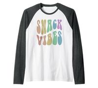 Retro Snack Vibes Game Day Funny Concert Movie My Groovy 60s Raglan Baseball Tee