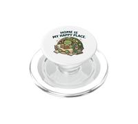 Retro Snail Home Is My Happy Place Reading Book PopSockets PopGrip for MagSafe