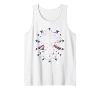 Retro Snoopy Joe Cool 90s Starburst Love Glitch Valentine Tank Top