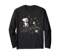 Retro Snoopy Woodstock 90s Roller Skating Carefree Vibes Long Sleeve T-Shirt