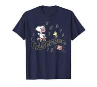 Retro Snoopy Woodstock 90s Roller Skating Carefree Vibes T-Shirt