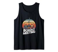 Retro Snowboard Board Meeting Ski Lift Crew Tank Top