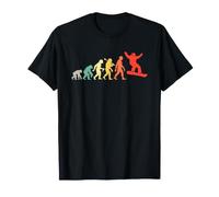 Retro Snowboard Evolution - from Caveman to Snowboarder T-Shirt