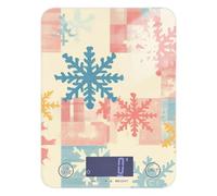 Retro Snowflakes Pastel Baking food kitchen scale 11lb/0.18oz, 5kg/5g scale grams and ounces with 4 unit for Espresso Keto roasting (Batteries not Included)