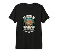 Retro Snowshoeing Solves Most of My Problems Funny Explorer Premium T-Shirt