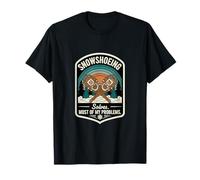 Retro Snowshoeing Solves Most of My Problems Funny Explorer T-Shirt