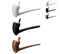Retro Soap Bubble Pipe, 3D Printed Creative Pipe-Shaped Bubbles Blower, Lightweight for Garden Use, Nostalgic Design for Summer Parties & Picnics (Black + Khaki + White)