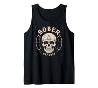 Retro Sober Est 2025 Since AA Recovery Sponsor Since NA Tank Top