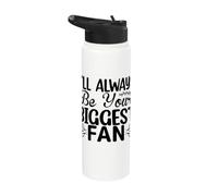Retro Soccer Mom Biggest Fan Sideline Cheer Game Day Mother Stainless Steel Insulated Water Bottle