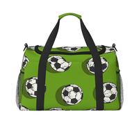 Retro Soccer Travel Duffle Bag Sport Ball Gym Overnight Weekender Bag for Men Women Lightweight Carry On Luggage for Workout Holiday