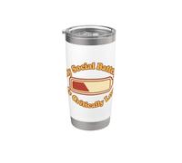 Retro Social Battery is Critically Low Introvert Vintage Stainless Steel Insulated Tumbler