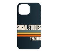 Retro Social Studies Teacher Case for iPhone 16 Pro Max