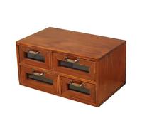 Retro Solid Wood Detive Chest with 4 s Front Ders for Easy Access to Small Items Slish Sto Solut for Home Décor and nizat