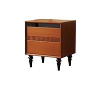 Retro Solid Wood Side Table - French Style Bedroom Nightstand Simple Bedside Cabinet for Home Essentials Elegant & Functional Furniture for Bedroom Decor