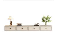 Retro Solid Wood TV Cabinet for Living Room Small Apartment Rustic Design Black 180cm Versatile Storage Coffee Table Stylish Suspended Furniture American Pastoral Decor