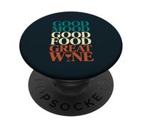 Retro Sommelier Wine Tasting Vino Pairing PopSockets Adhesive PopGrip