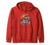 Retro South Africa Landscape Vintage Souvenir Zip Hoodie