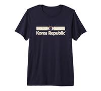 Retro South Korea Flag Korea Republic Blue Korean Premium T-Shirt