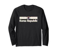 Retro South Korea Flag Korea Republic Korean Long Sleeve T-Shirt