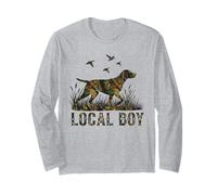 Retro Southern Boy Camouflage Hunting Dog Long Sleeve T-Shirt