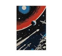 Retro Space Adventure Science Fiction Art Canvas Poster Bedroom Decor Landscape Office Room Decor Gift 16x24inch(40x60cm)