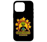 Retro Space Alien, Greetings Earthlings Case for iPhone 16 Pro