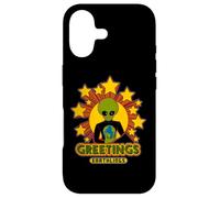 Retro Space Alien, Greetings Earthlings Case for iPhone 17