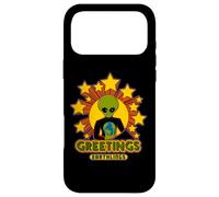 Retro Space Alien, Greetings Earthlings Case for iPhone 17 Pro Max