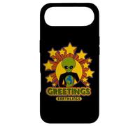Retro Space Alien, Greetings Earthlings Case for iPhone Air