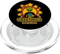 Retro Space Alien, Greetings Earthlings PopSockets PopGrip for MagSafe