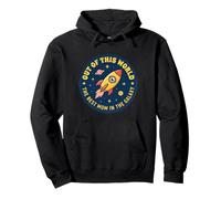 Retro Space Mom Rocket Ship Mommy Birthday Best Mother Pullover Hoodie