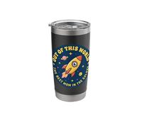 Retro Space Mom Rocket Ship Mommy Birthday Best Mother Stainless Steel Insulated Tumbler