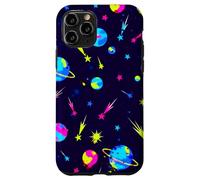 Retro Space Pattern Planets Stars Comets 80s Design Case for iPhone 11 Pro