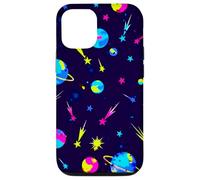 Retro Space Pattern Planets Stars Comets 80s Design Case for iPhone 12/12 Pro