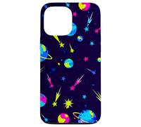 Retro Space Pattern Planets Stars Comets 80s Design Case for iPhone 13 Pro Max